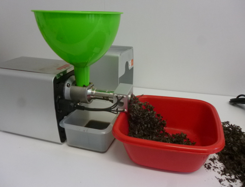 Presa ulei laborator + panza pentru filtrare